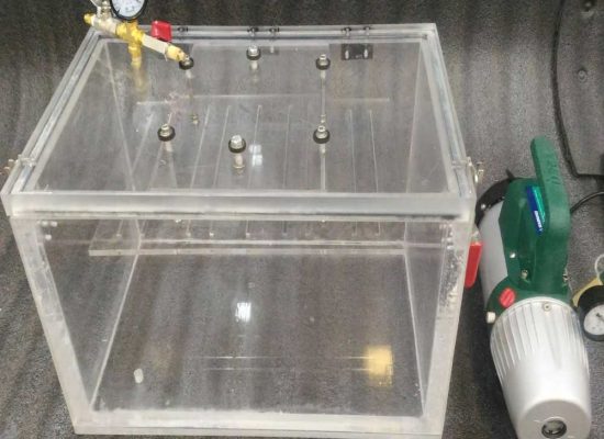 clear acrylic vacuum cube chamber
